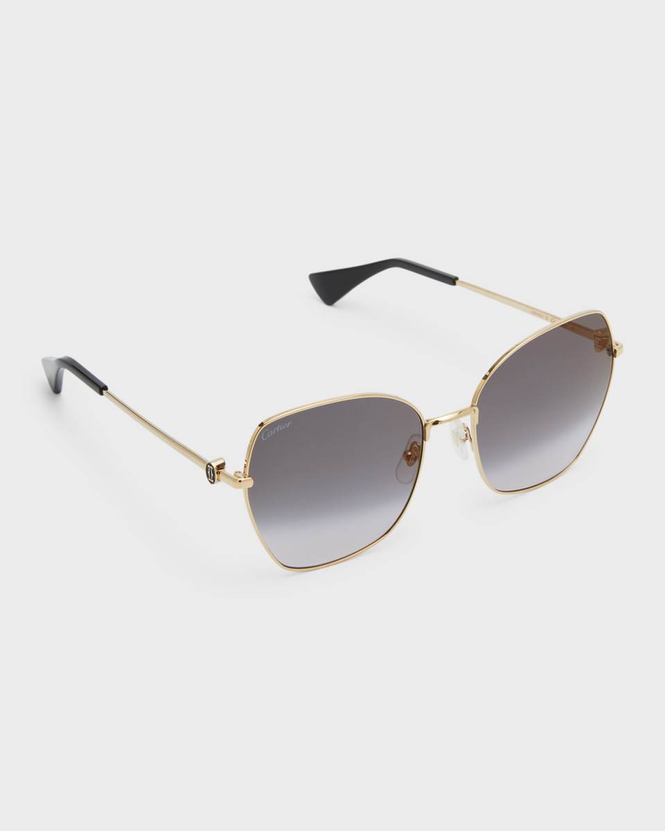 Logo Metal Butterfly Sunglasses